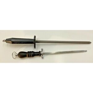 EZE-LAP Diamond Knife Sharpener & Honing Steel Set Black